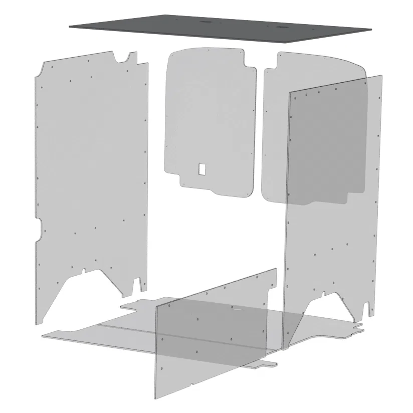 73C5-114-2614MX – LEGEND FLEET Van Ceiling Liner, White Polypropylene Outer Layer With A Plastic Core Backed With Foa...